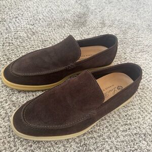 Loro Piana Men’s Summer Walk Suede Loafers, size 40 1/2